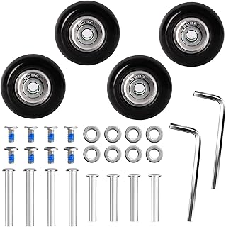 スーツケース キャスター 交換 4個セット (直径40mm 幅18mm) 静音シ 車輪補修用 リーズ キャリーケースキャスター DIY 修理 キャリーケースタイヤキット 交換車輪 キャリーケース タイヤ交換用 スーツケースきゃすたー交換車輪