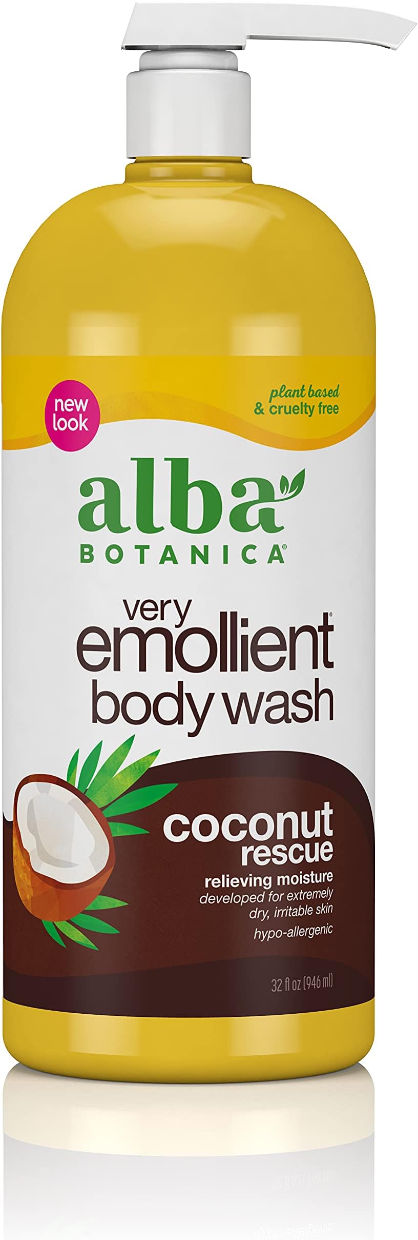 Very Emollient Body Wash, Coconut Rescue, 32 Oz