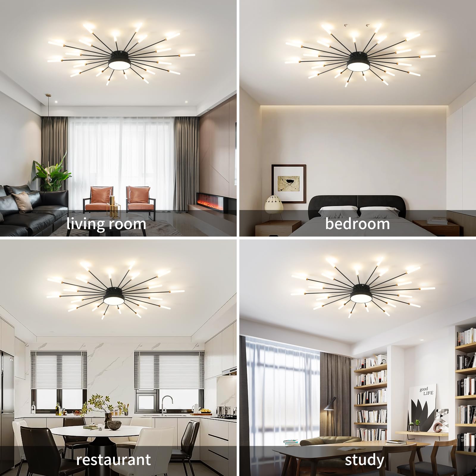 Aleaty Deckenleuchte Aleaty LED Pendelleuchte Modern - Dimmbarer Kronleuchter Mit Fernbedienung Für Esszimmer Deckenlampe Esszimmer