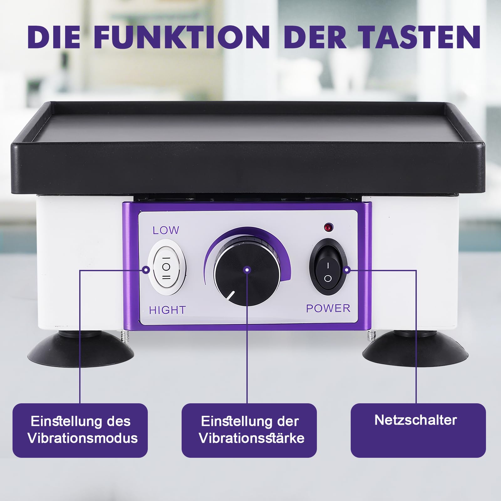 YUCHENGTECH Rüttelplatte Gips 120W Lab Equipment | Einstellbar Geeignet für Gips Harz und Backanwendungen