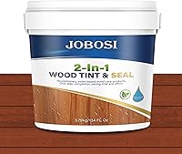 JOBOSI Walnut Wood Stain & Sealer 1 Gallon - Indoor/Outdoor All-in-One Protection for Fences, Decks, Furniture