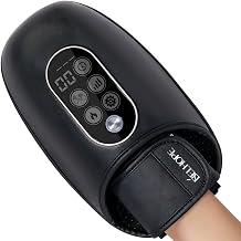 Hand Massager with Heat and Compression - 4D Kneading Hand Massage, Finger and Wrist Massager, 6 Modes, Cordless PU Leather, Gifts for Women Men
