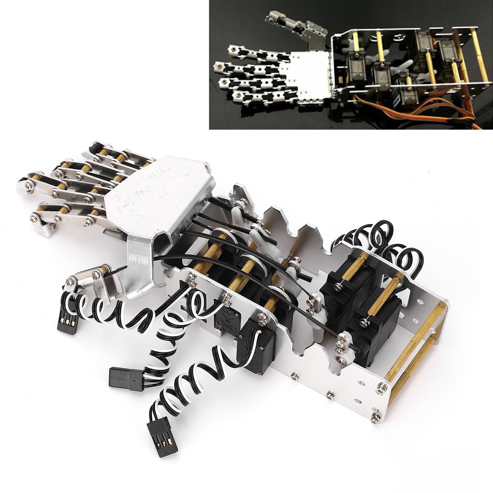 Cocoarm Zestaw Robota Ręcznego, Mechaniczna dłoń, Konstrukcja w Skali 1/1 z Ruchem Palców 180° i manipulacją 5 Palcami dla Entuzjastów Robotyki