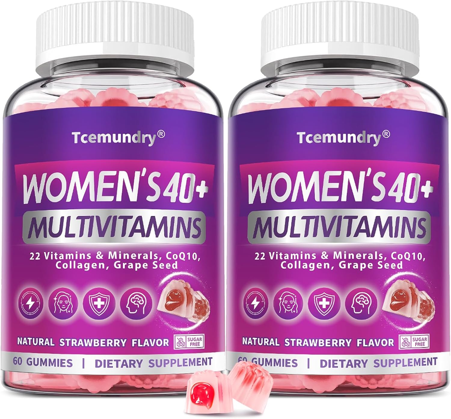 Methylated Multivitamin for Women 40+: Womens Multivitamin Gummy with Biotin, CoQ10, Collagen, Grape Seed,Vitamins A C D E, B Complex for Energy, Beauty, Immune - Vegan, Sugar Free, 120 Gummies