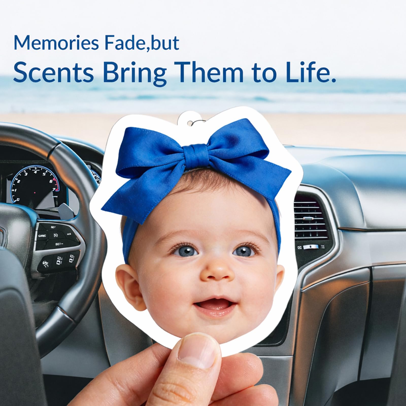 Custom Air Fresheners with Picture - Personalized Double Sided Photo Air Freshener Customized Air Freshener for Car Wardrobe — view 4