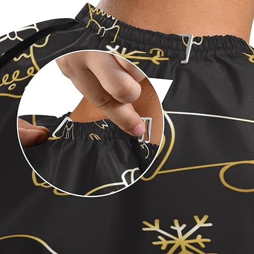 Miniatura 8 de Waterproof Barber Cape -Magic Gnomes and Star Cheetah Haircut Bib for Men, Unisex Hair Cutting Cape(8rp1a)