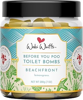 Fizzing Toilet Bombs – Beach Front | Natural Bathroom Deodorizer | Odor Eliminator Tablets for Freshness & Cleanliness | Eco-Friendly Septic Safe Tablets | 60 Count |