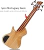 Backing Mini Electric Bass Guitar, Travel Ubass 4 Strings, Fret Ukulele Bass with Gig Bag