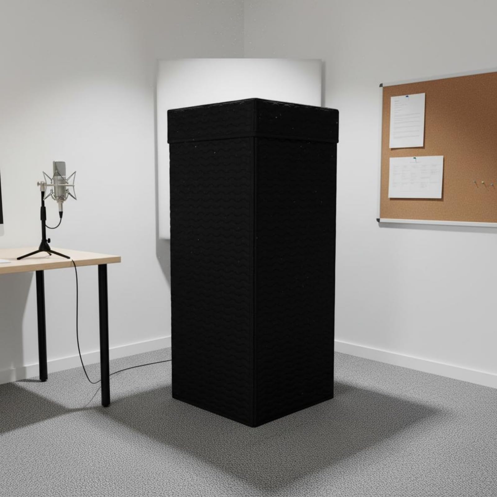 Vocale Portatile Registrazione Booth Acustico con Pannelli Sovrapposti E Design a Scatola per Spazio Chiuso E Focalizzato Adatta per Studio Domestico Podcast Doppiaggio, 110 110 200cm
