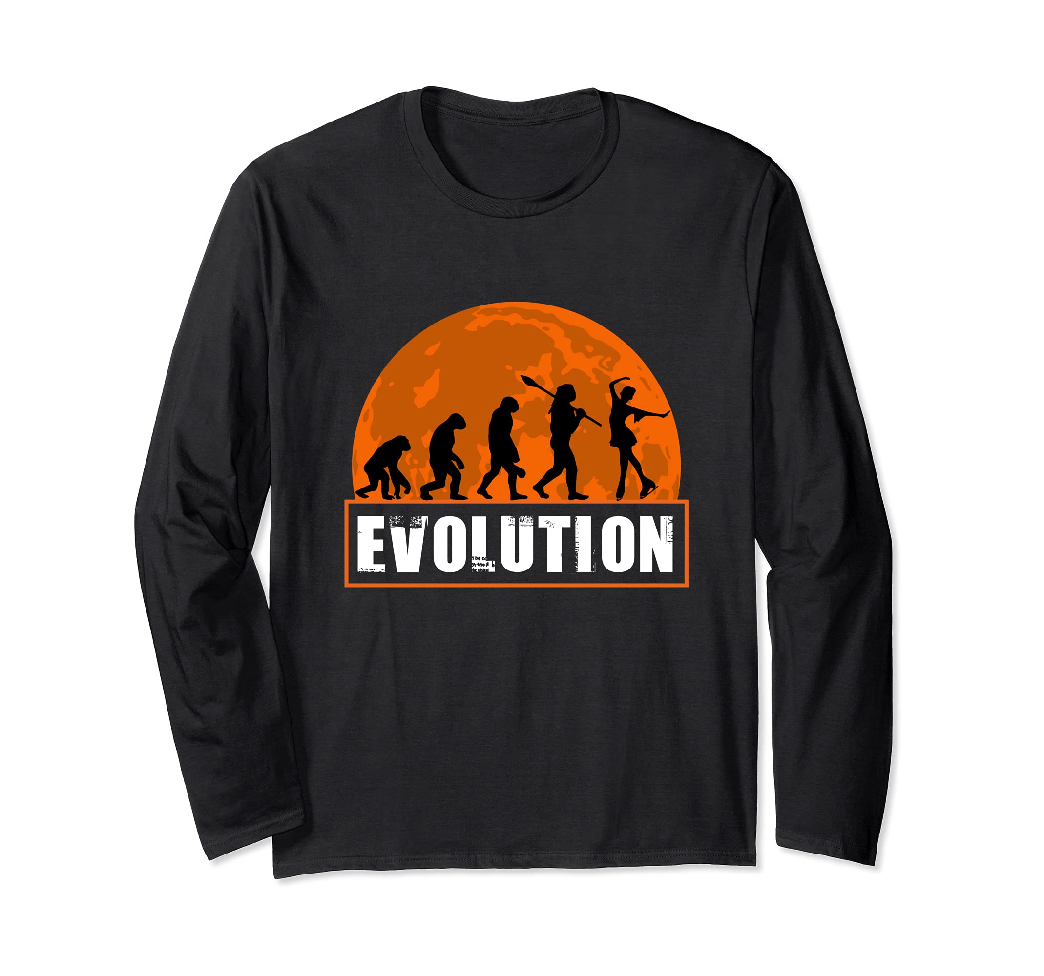 Figure skating Lover, Figure skatings Human Evolution Long Sleeve T-Shirt