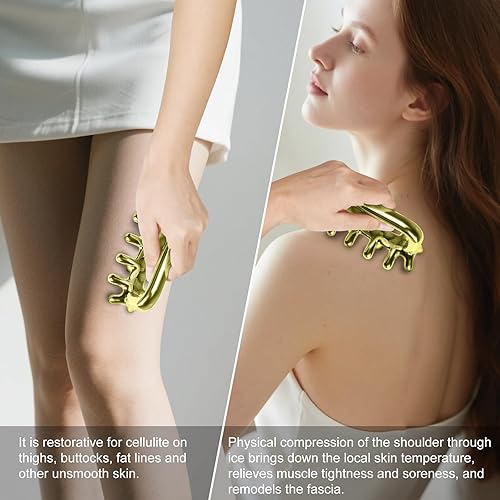Miniatura 2 de Herramienta de masaje para fascia, terapia de hielo inoxidable, herramientas de punto gatillo para celulitis, herramienta de masaje para hombro,