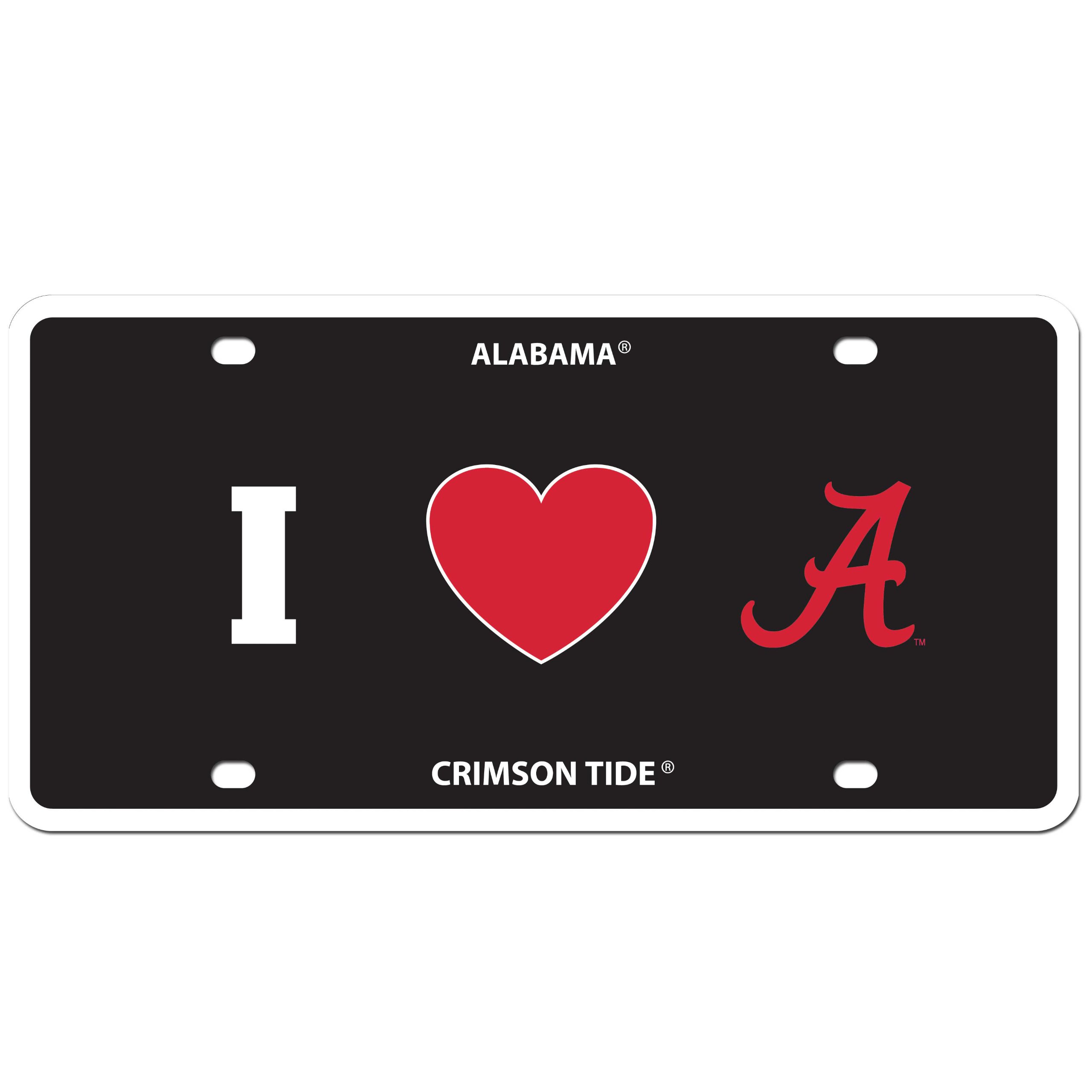 NCAA Alabama Crimson Tide Styrene Plate- I Heart Style