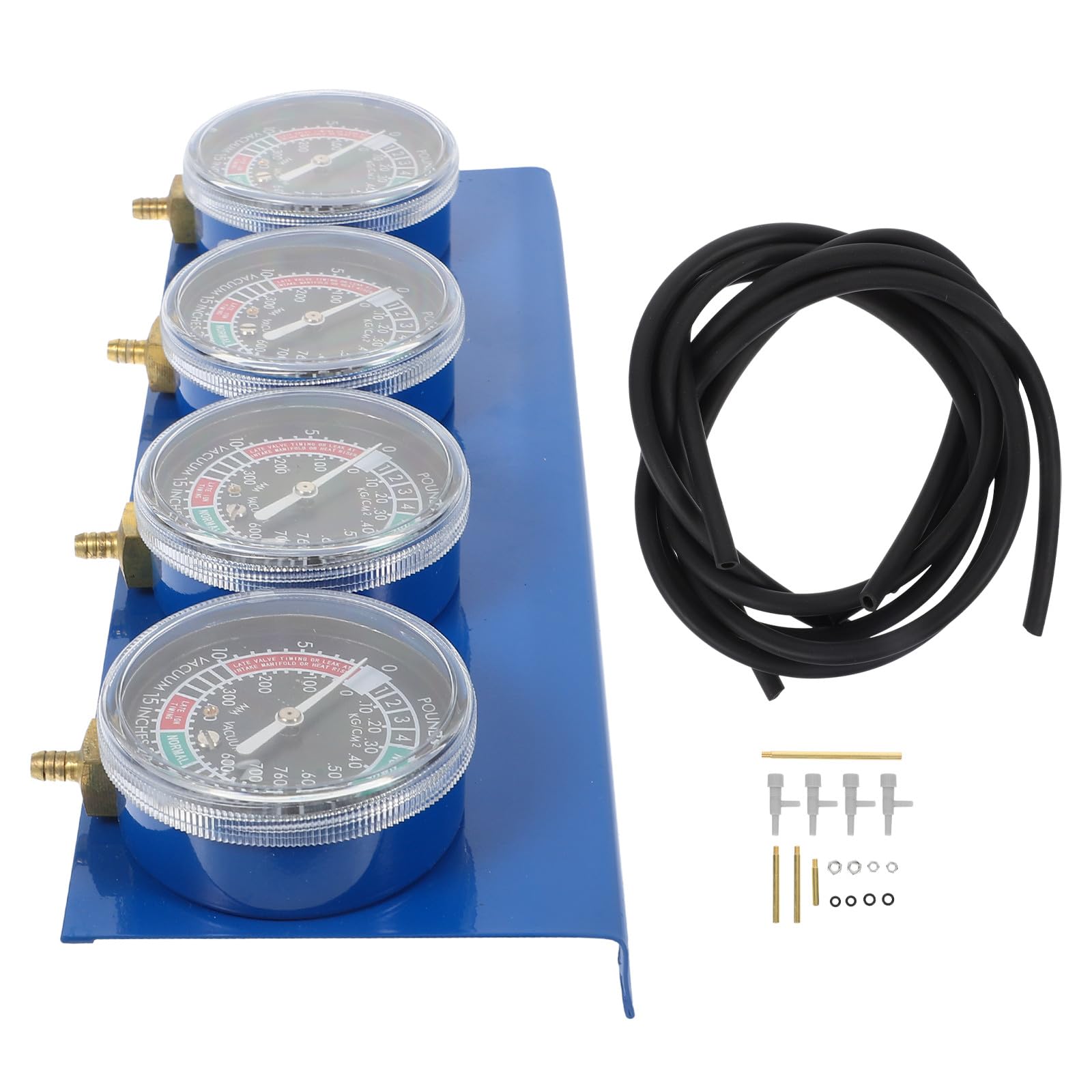 Cabilock Manomètre à Vide pour Moto 4 Cylindres Trousse d'Outil de Synchronisation Moteur avec Jauge de Vide Kit Complet pour Réglage Précis et Entretien Automobile