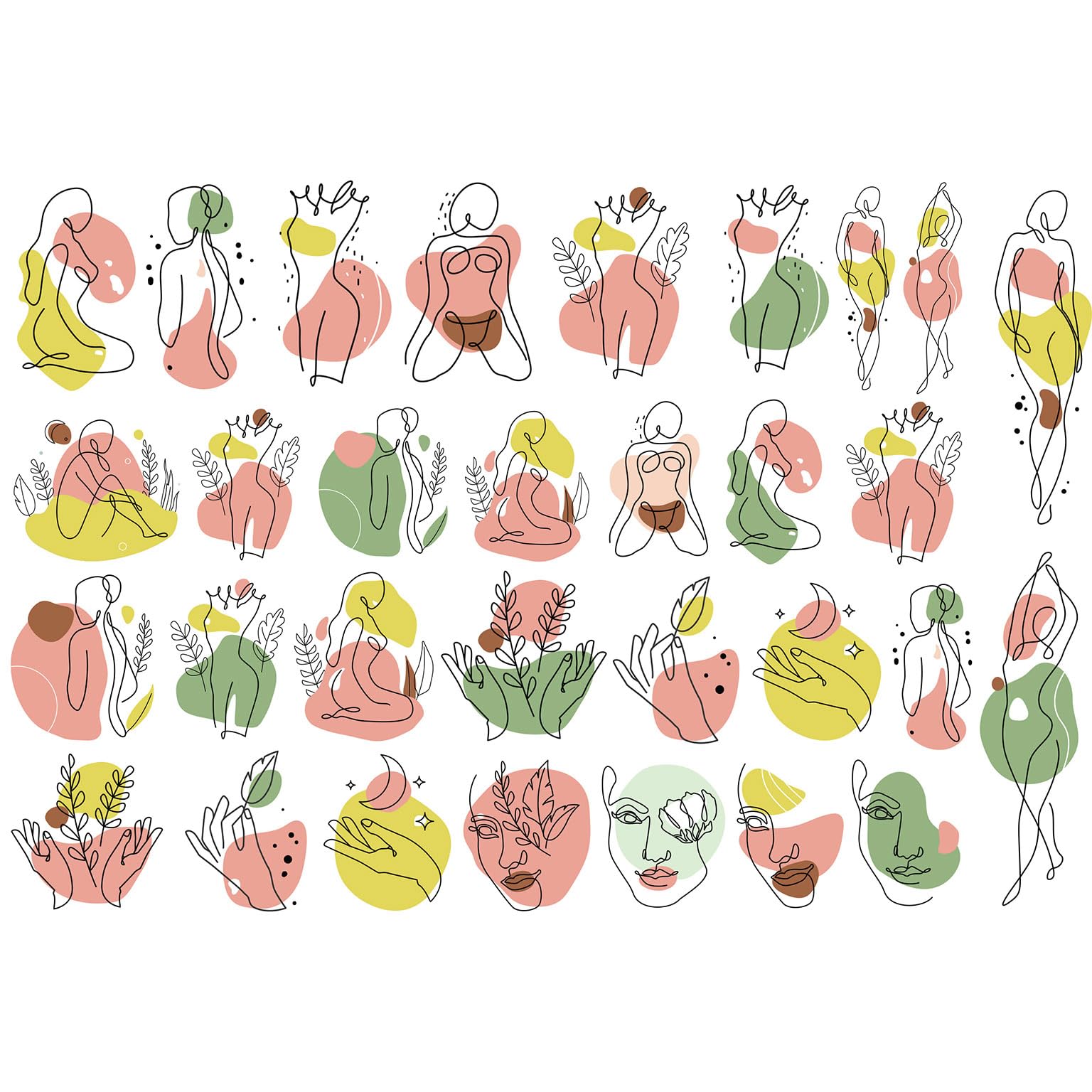 Sanbao Studio Underglaze Transfers, Ceramic Decals - Line Women (19 x 13 inch)