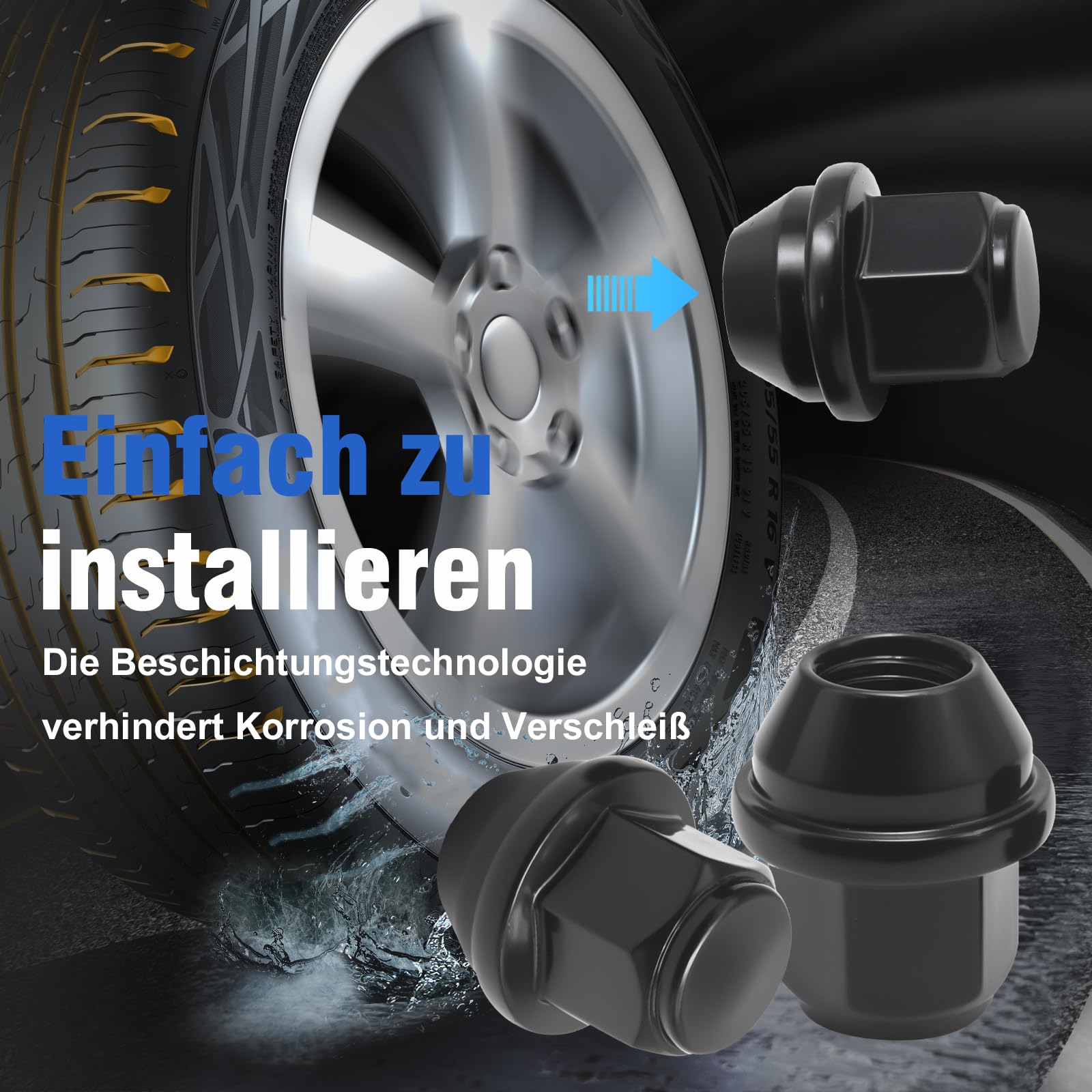 MIKKUPPA M12 x 1,5 wielmoeren - SW19 vervanging voor Ford Escape, Focus, Fusion, Mazda CX5 enz. - 20 stuks chroom gesloten wielmoeren MIKKUPPA M12 x 1,5 wielmoeren - SW19 vervanging voor Ford Escape, Focus, Fusion, Mazda CX5 enz. - 20 stuks chroom gesloten wielmoeren