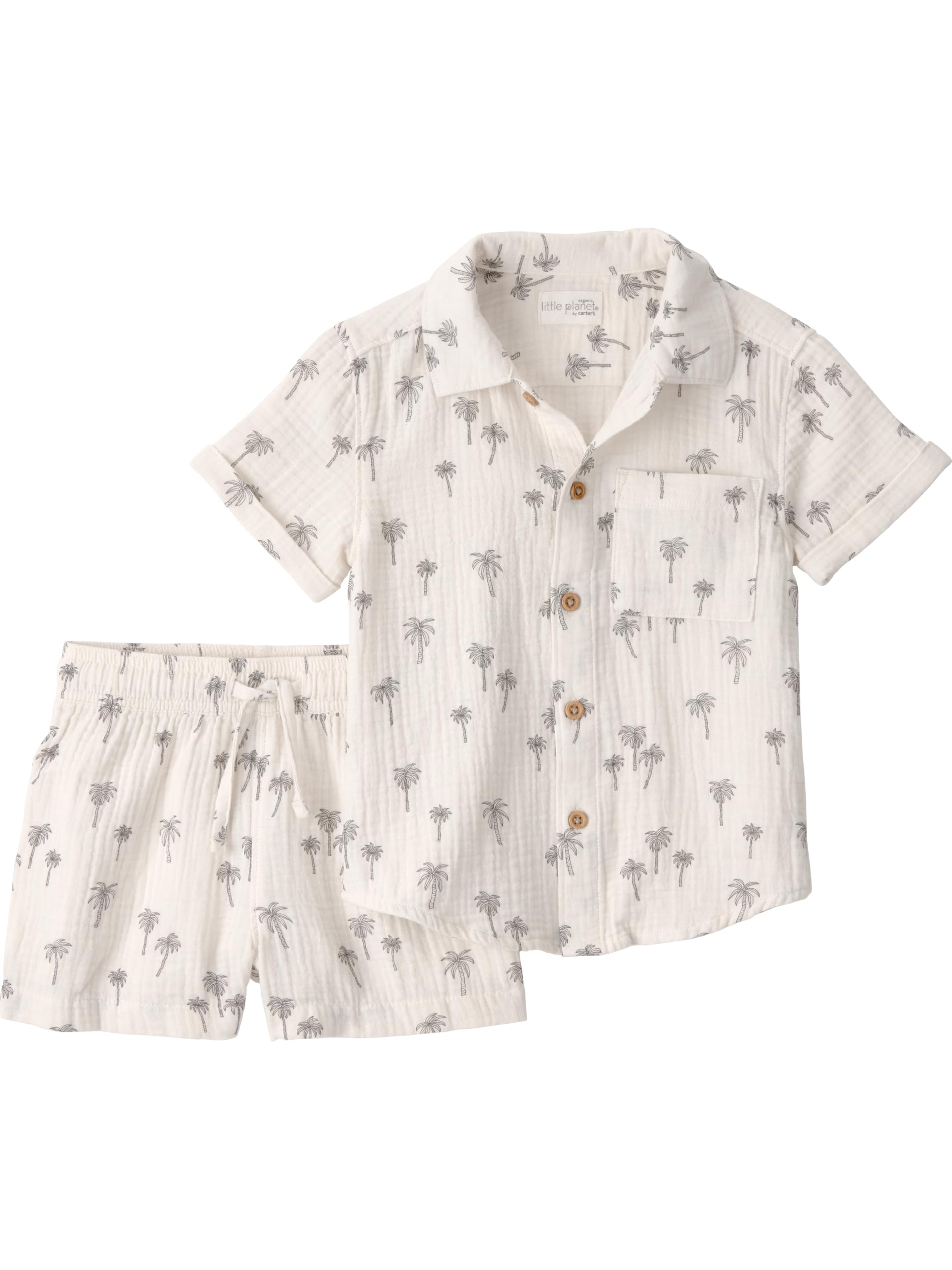 little planet by carter's Unisex Baby 2-piece Shorts Set Made With Organic Cotton
