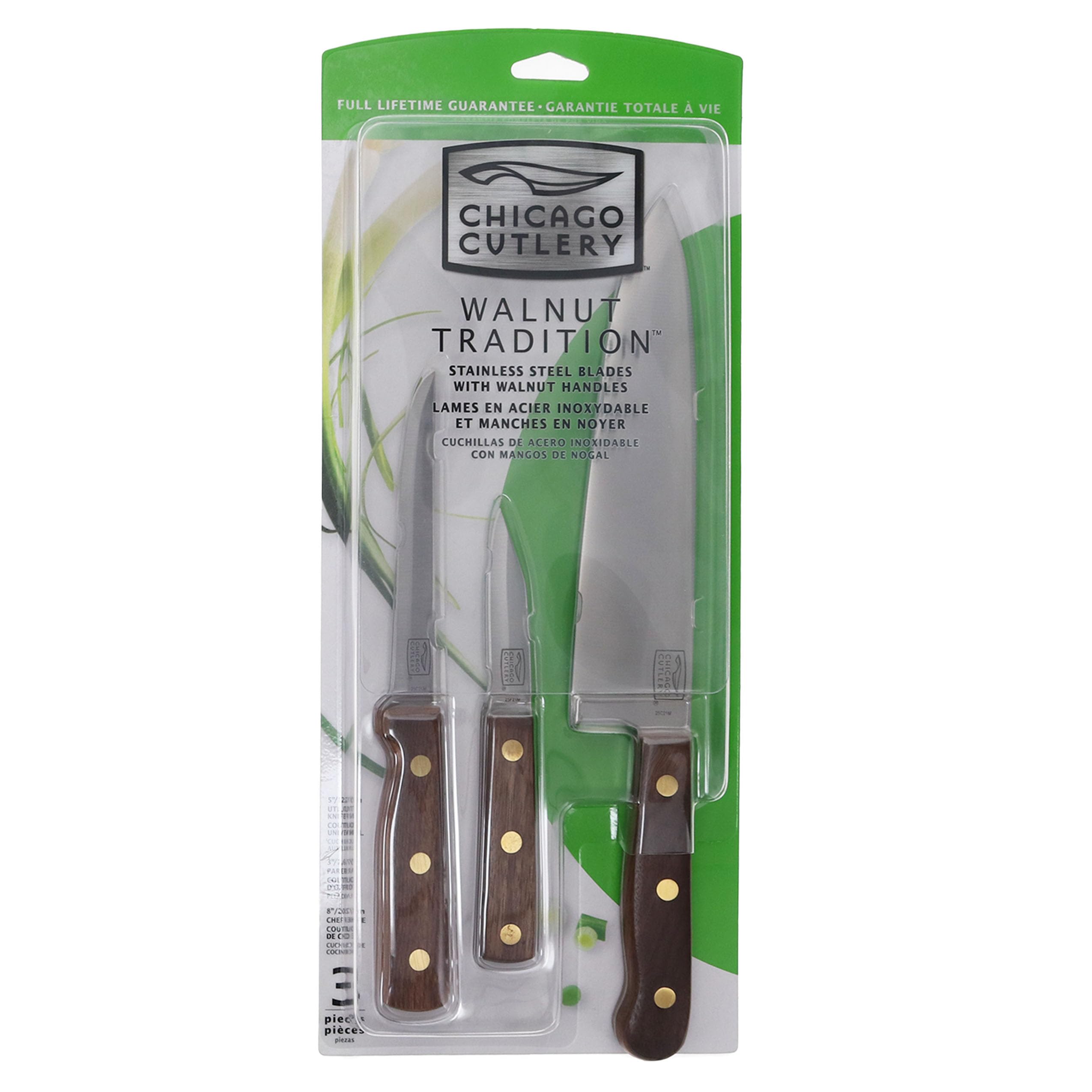 Amazon.com: Chicago Cutlery B42 Walnut Tradition 3pc Parer