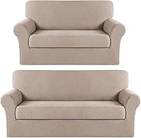 Vista 1 de Turquoize Funda para sofá con funda de cojín separada, funda para sofá y protector de muebles, color caqui