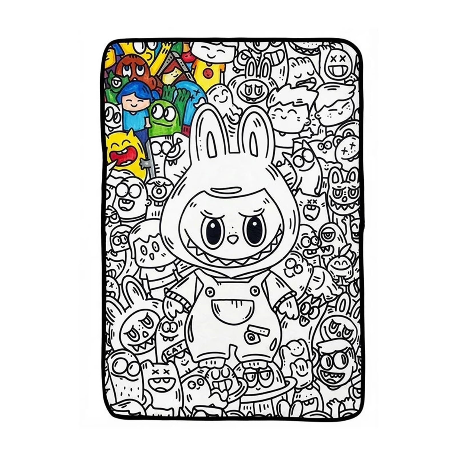 Ozzyr diy coloring blanket Adult DIY Graffiti Blanket Hand-painted Decompression(70x100cm-01)