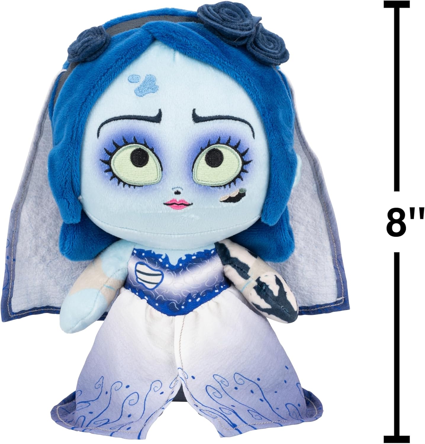 Jazwares Warner Bros. 8-Inch Emily Plush from Corpse Bride - Super-Soft and Huggable Plush Toy - Official Licensed Plush - for All Ages