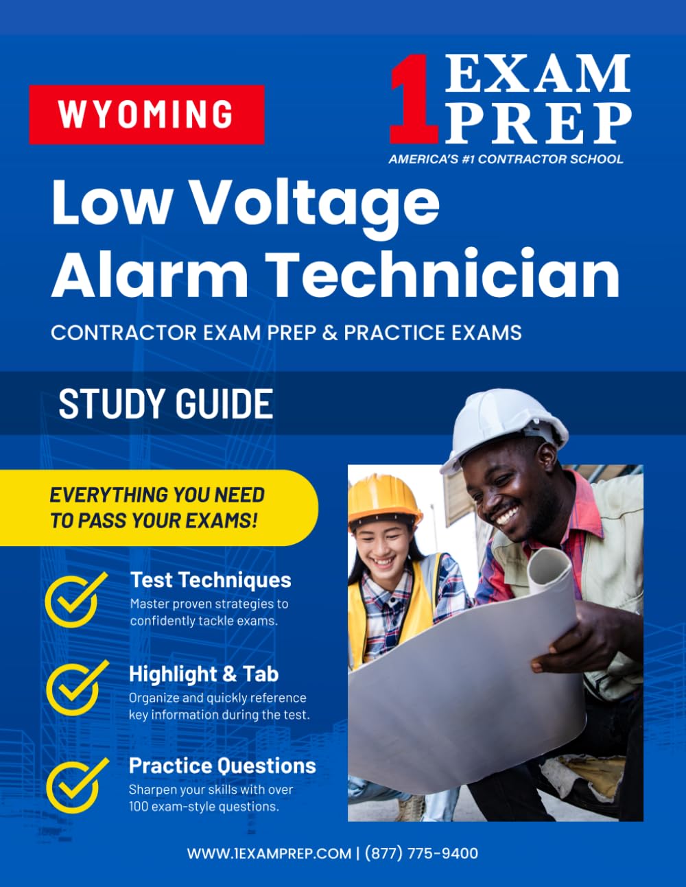 Wyoming Low Voltage Alarm Technician (ICC-235_WY) Contractor Exam Prep Study Guide: Practice Exams, Book Overviews & How to Highlight and Tab Your Books