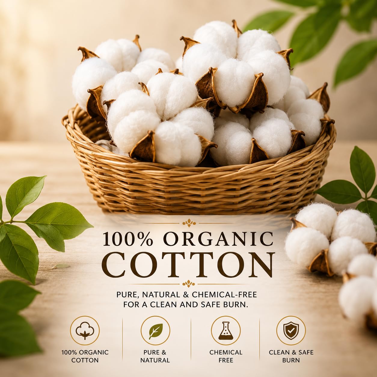 Blessora Cotton Wicks for Diya Pooja - Kesar Cotton Phool Batti for Aarti, Deepak & Akhand Jyot | Long Lasting Cotton Batti for Temple, Mandir & Daily Puja 4
