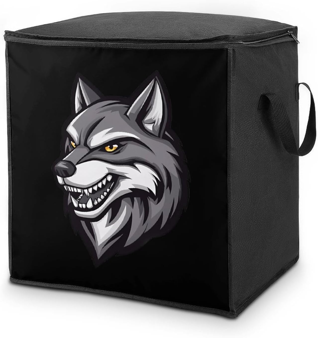 Wolf Wild Animal Large Comforter Blanket Storage Bags Bins 70L Closet Organizer with Handles