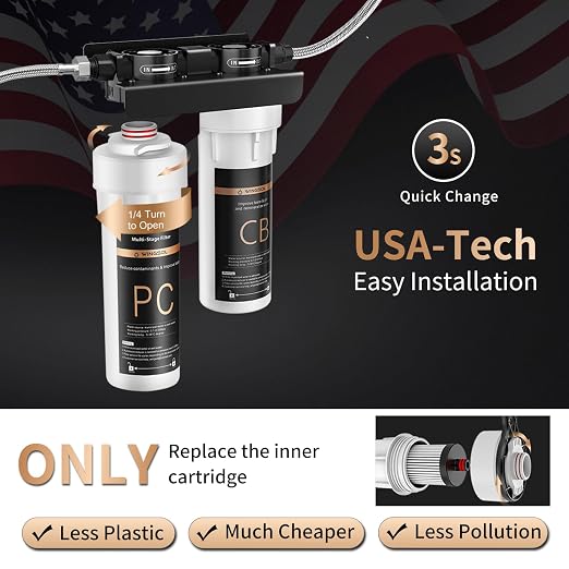 Filtro purificador de agua bajo mesada 2 etapas WINGSOL miniatura 9
