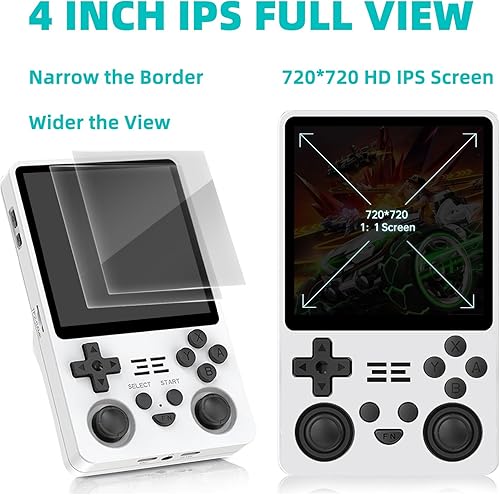Miniatura 3 de RGB20SX - Consola de juegos de mano retro portátil consola de video retro con pantalla IPS de 4.0 pulgadas 720* 720 HD 5000mAh Batería Retro Consola
