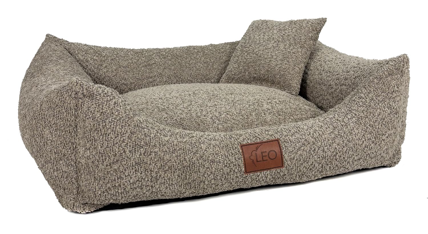 Divano Boucle cuccia per cani cuscino per cani divano per cani. Rivestimento sfoderabile e lavabile. (Antilope, M 80x60)