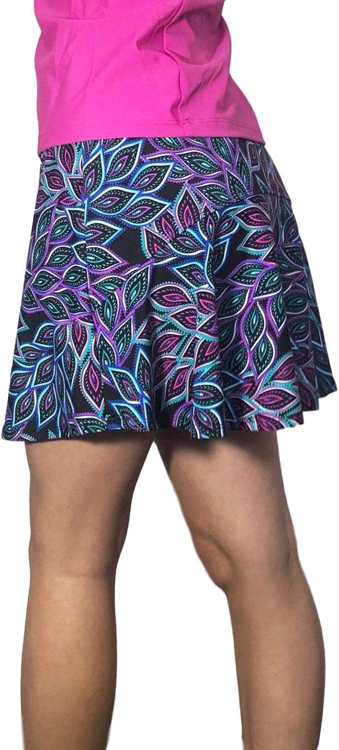 Peacock Flutter Style Golf/Tennis Skort/Skirt