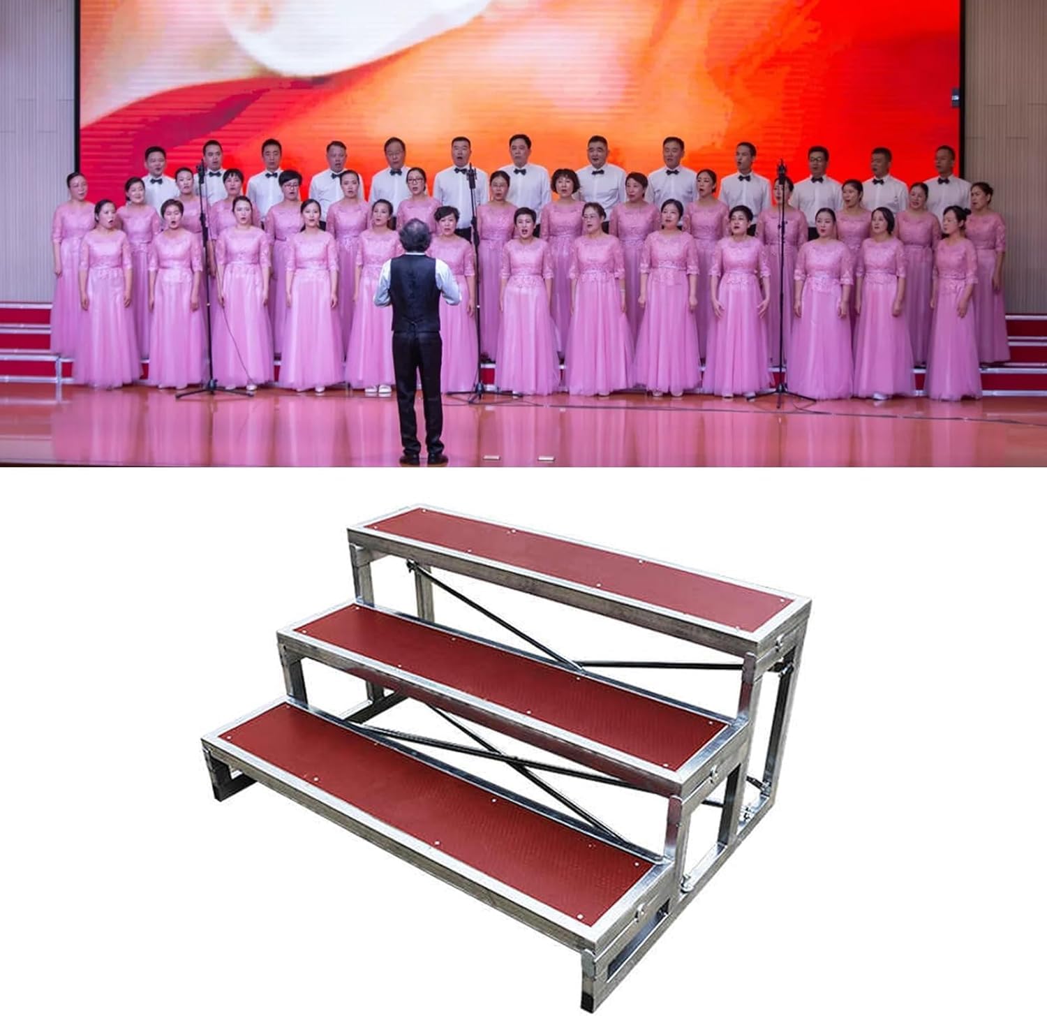 VUIKLCty A Sturdy Mobile Stage Platform, Ideal For Group Photos, Performances And Red Carpet Events
