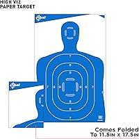 Vista 3 de Objetivos de silueta EZ-Aim para disparar - Objetivos de práctica de papel de cuerpo humano