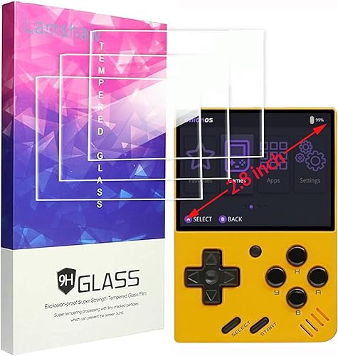 Lamshaw Miyoo Mini V4 - Protector de pantalla de juegos de mano retro, película protectora de pantalla de vidrio templado 9H, compatible con la