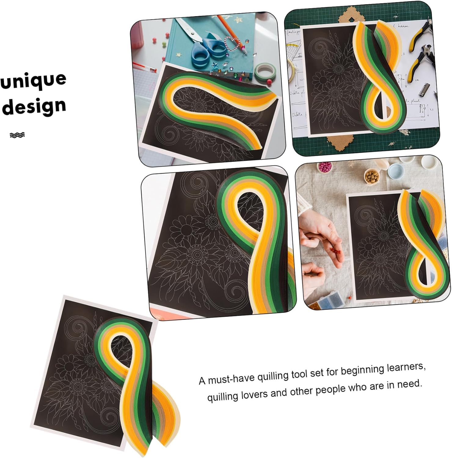 HAPINARY 1set Quilling Paper Strips for Handcrafts Multi-Color Flower Strips for Home Decoration for School Projects Beginners Craft Lightweight Compact Easy to Store