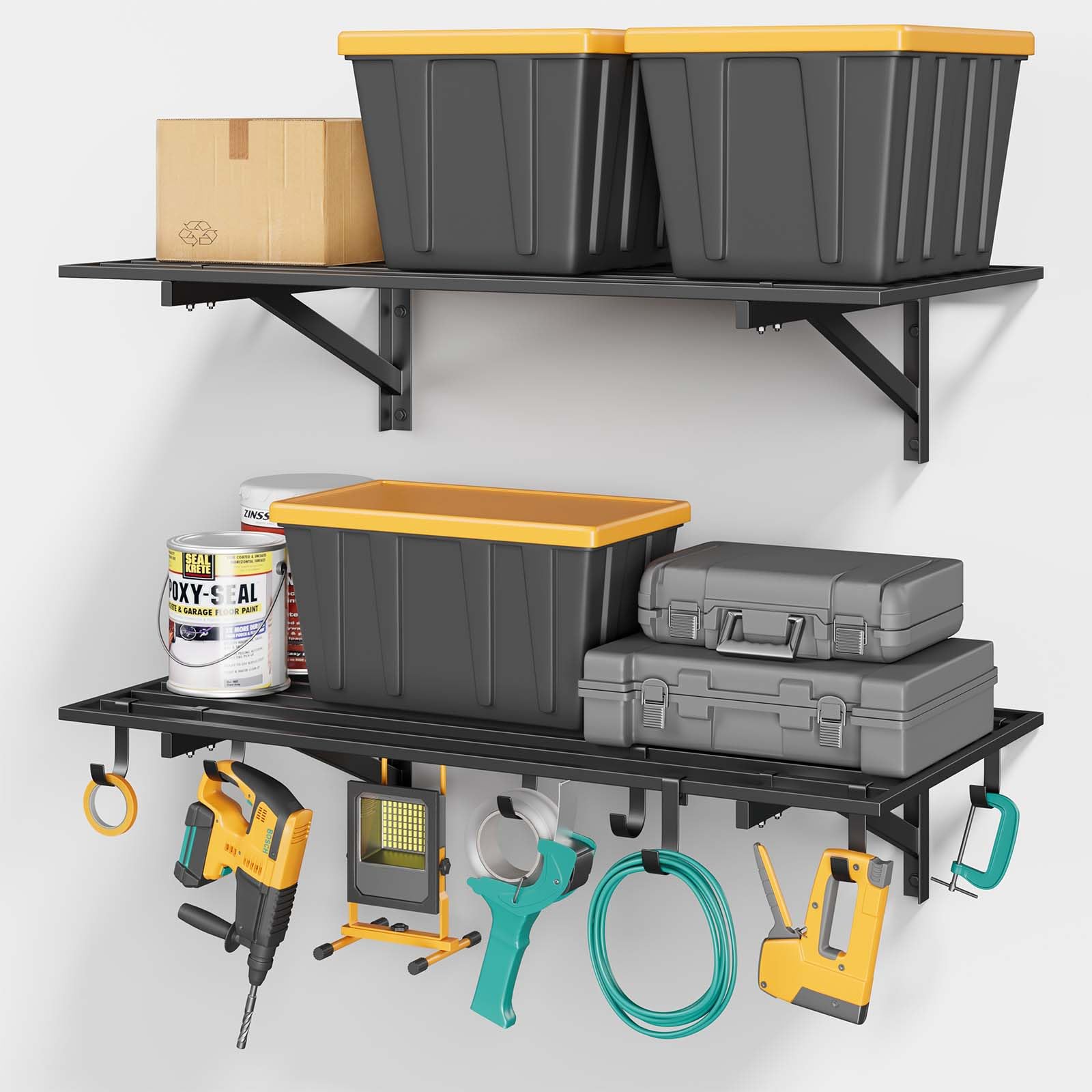 2-Pack 2x4ft Heavy Duty Garage Shelving