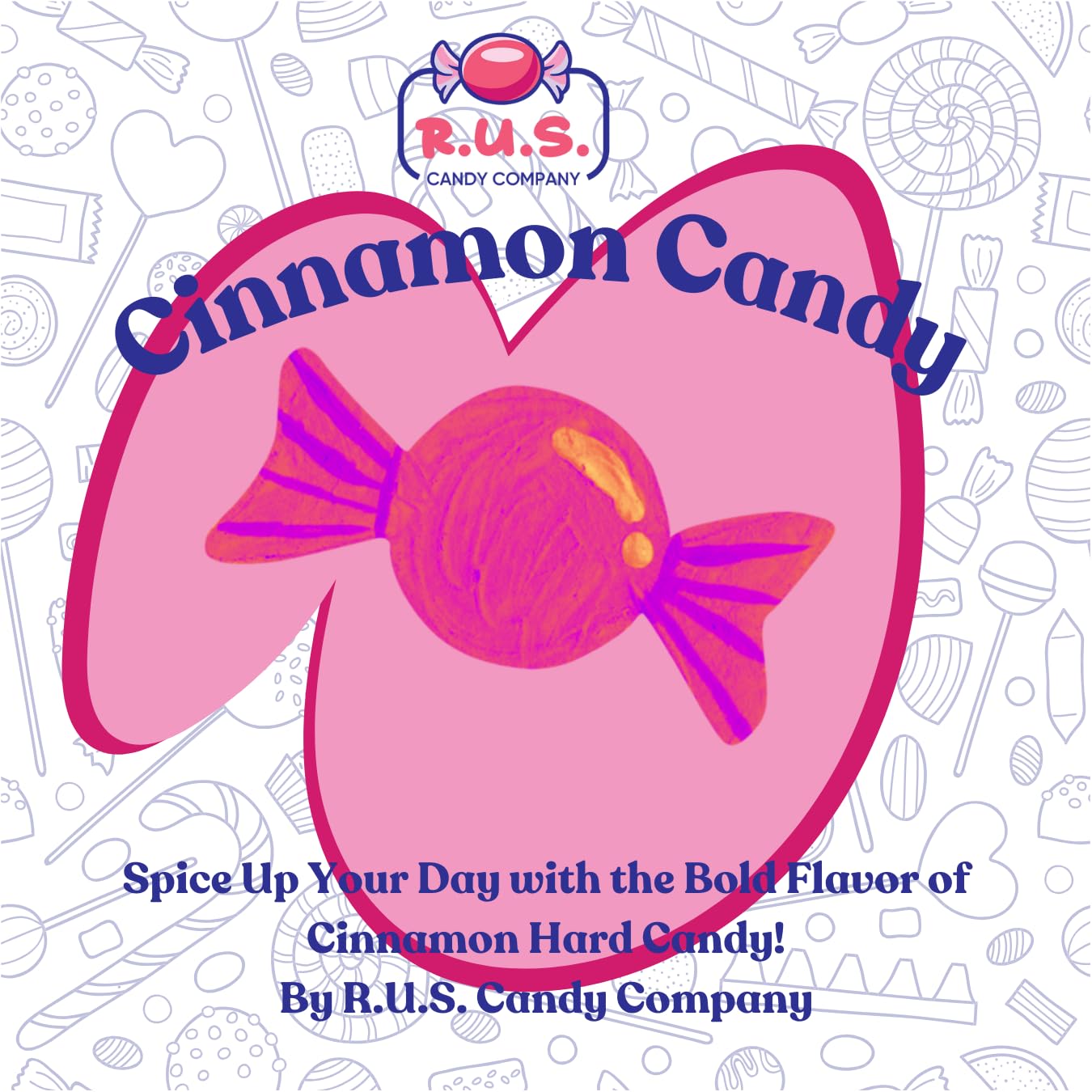 R.U.S. Candy Company Cinnamon Disc Candy - 5 Pound Bag - Spicy Hard Candy Perfect for Parties and Gift Giving (5 Pound, Cinnamon)