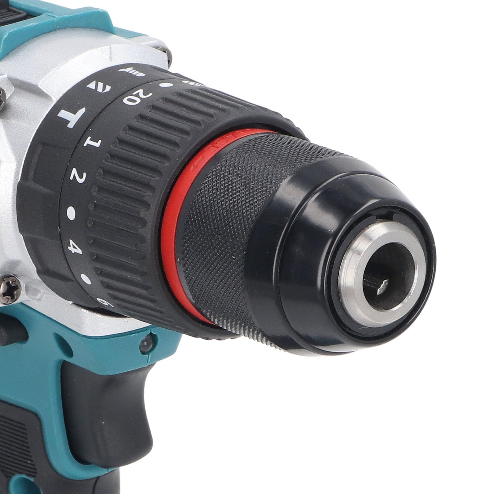 Trapano Avvitatore a Batteria, Avvitatore a Percussione in ABS da 18 V con Mandrino Autoserrante da 1/2 Pollici, 20 più 3 Impostazioni di Torsione, 2 velocità, Luce LED per Riparazioni e