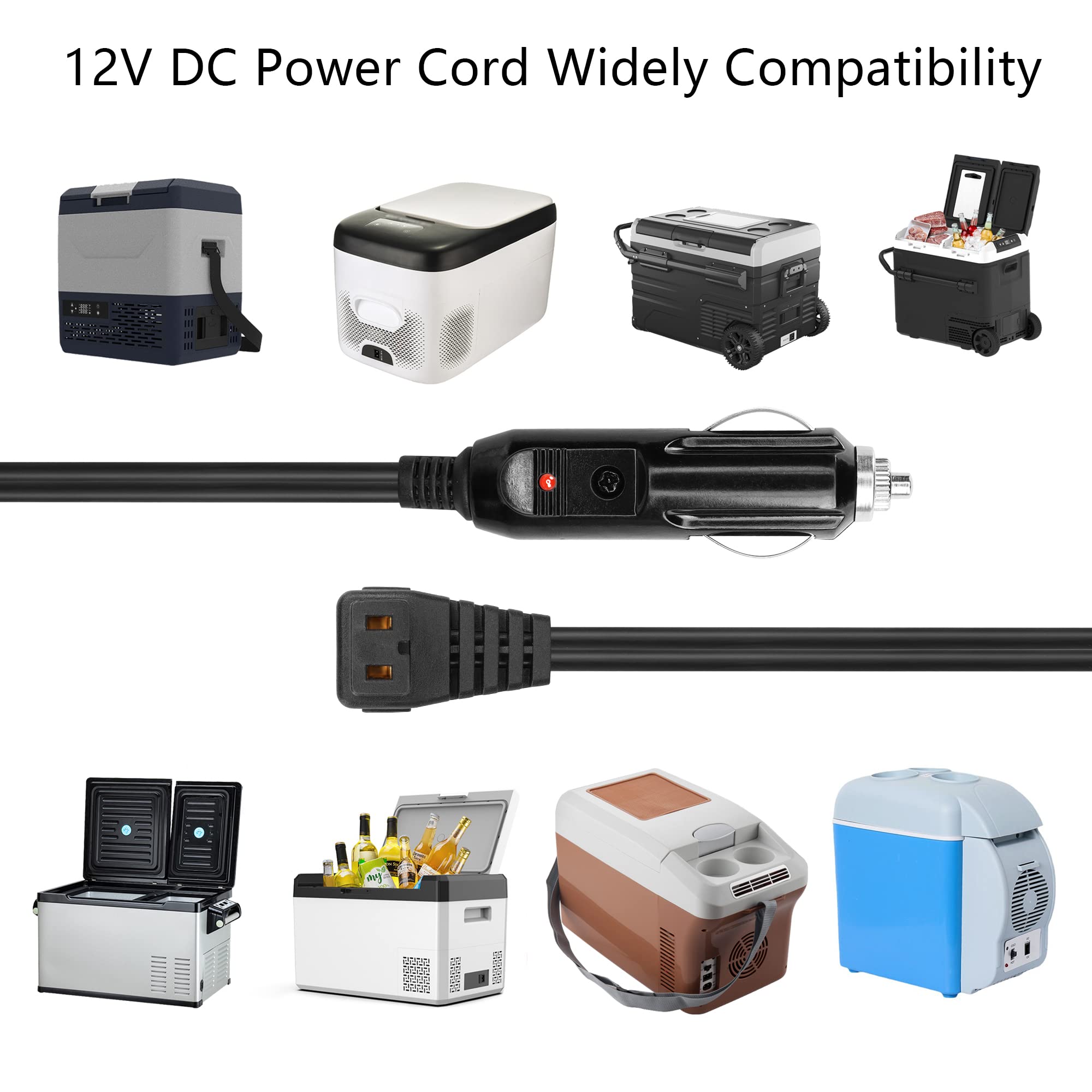 12 V Cooler Power Cable Replacement Car Tip Plug