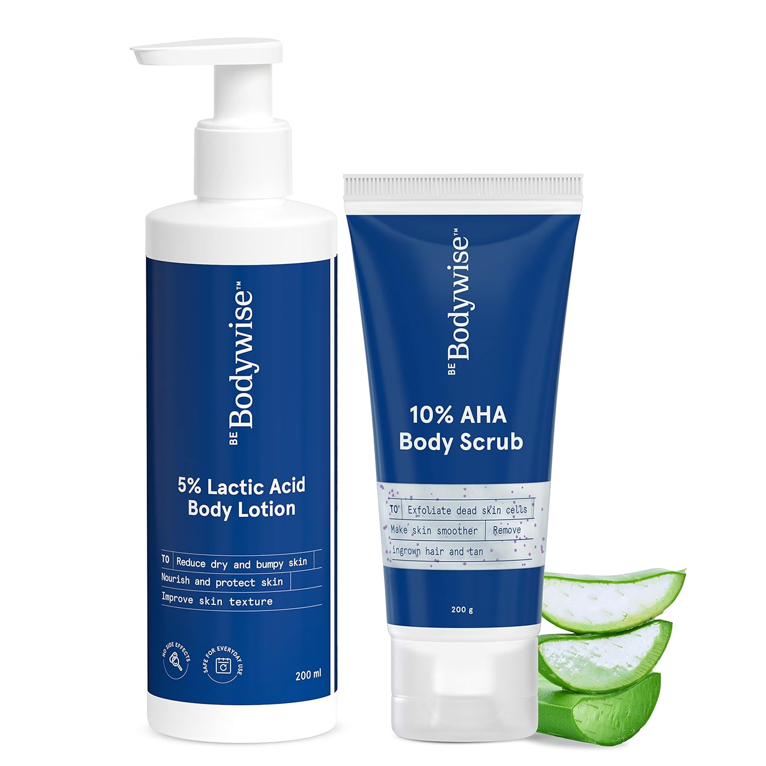 Buy Be Bodywise 10 AHA Body Scrub (200g) & 5 Lactic Acid Body Lotion