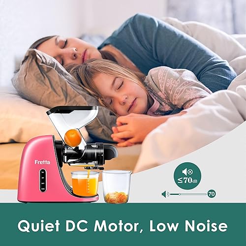 Vista 32 de Fretta Máquinas exprimidoras, exprimidor de prensa en frío, máquinas exprimidoras sin BPA, máquinas exprimidoras de verduras y frutas, canal de Negro