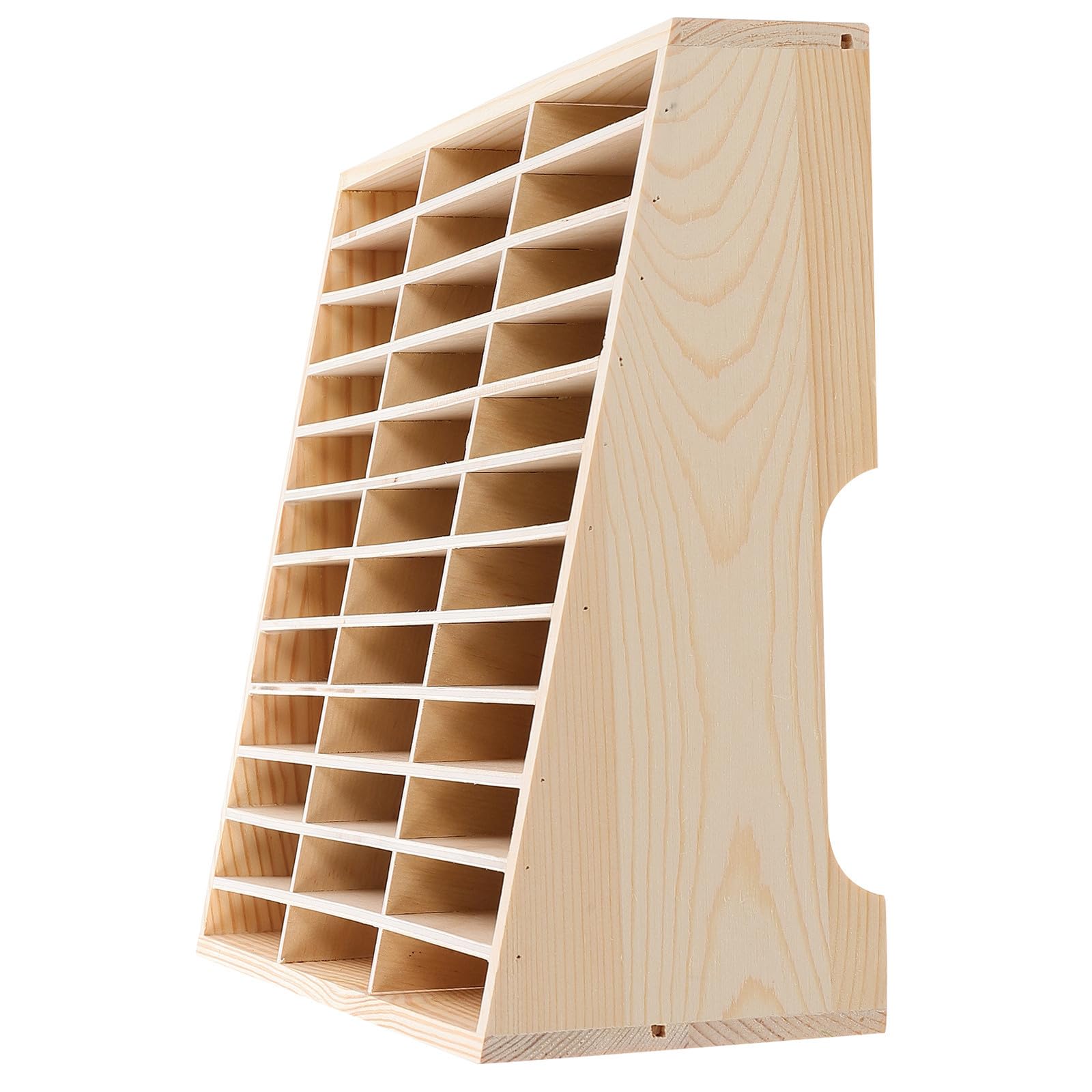 LABRIMP Caja Organizadora de Madera Superficie Pulida Fina para Teléfono Móvil Múltiples Rejillas y Diseño Elegante, Adecuado para Oficina y Escuela