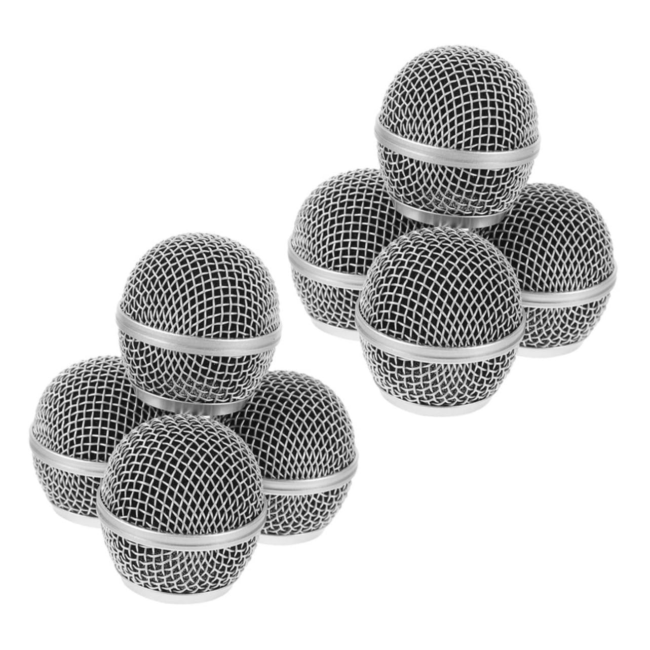 16 Stück Mikrofonkopf Ersatzkopf Mikrofongrillkopf Mikrofongitter Kugelkopf Ersatzmikrofonabdeckung Mikrofongitter Ersatzmikrofonteile Ersatzkugelkopf Mesh