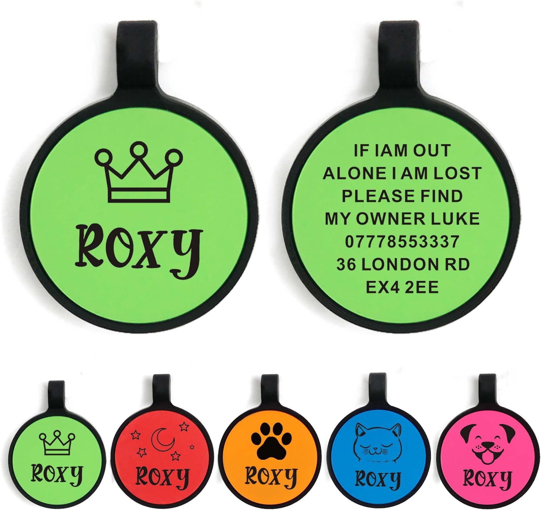 Silicone Dog Tags Engraved for Pets Personalized Soundless