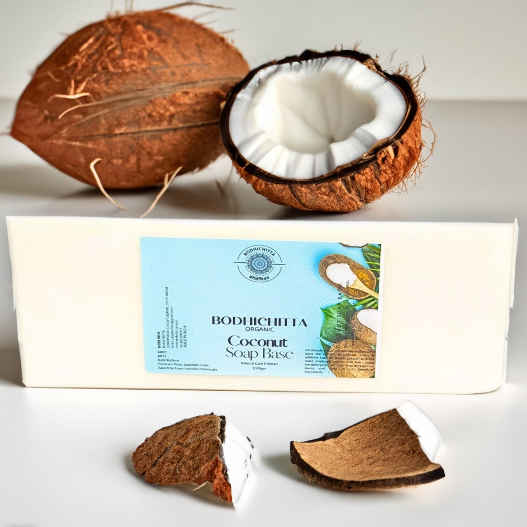 Coconut Milk Soap Base |100% Pure Organic & Natural | Paraben, SLS, Chemical Free | Melt & Pour Soap Base Bar For Soap Making 1kg