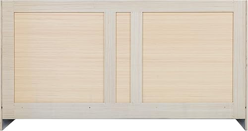 Miniatura 6 de Design House - Mueble de tocador de baño moderno sin ensamblar de 4 puertas y 3 cajones, 60 x 21, blanco, 599019