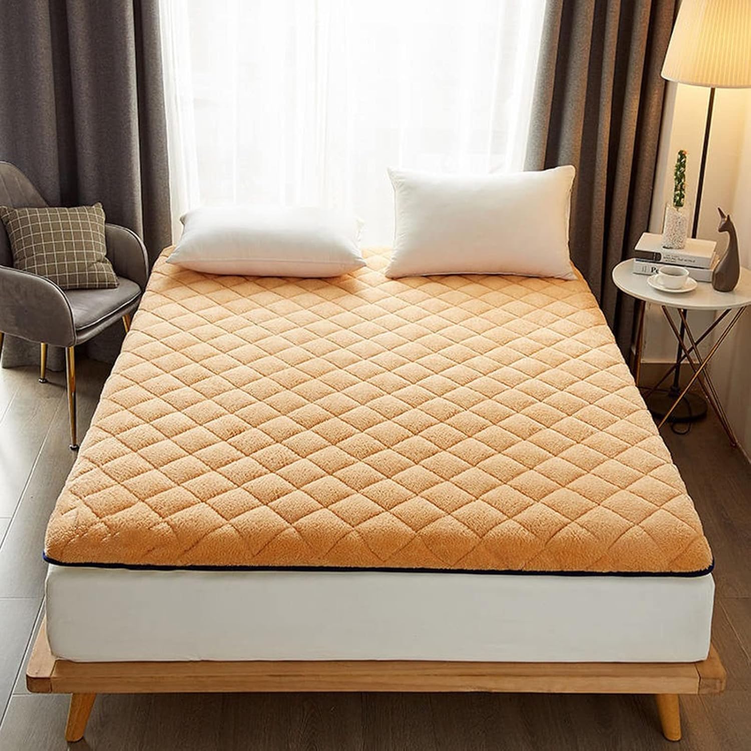 Konsilsa Futon Mattress Topper, Roll Up Foldable Portable Tatami Floor Mattress Pad Sleeping Pad Guest Bed Dorm Camping (Color : C, Size : 100x200cm(39x79inch))