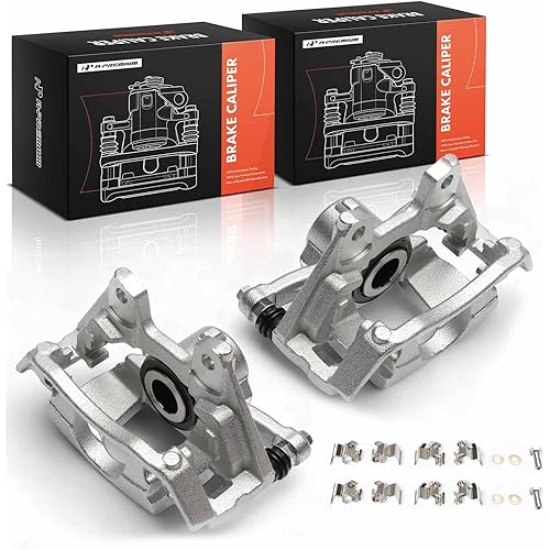 A-Premium Disc Brake Calipers Assembly with Bracket Compatible with Jeep Vehicles - JL Series Wrangler 2018-2023, with Heavy Duty Brakes, Rear Driver and Passenger Side