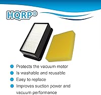 Vista 3 de HQRP Juego de filtros compatibles con Bissell CleanView 1008 para 1813 1825 1831 1834 1836 1837 1838 1243 1319 2383 2410 2412 3247 3583 3918 4207 7