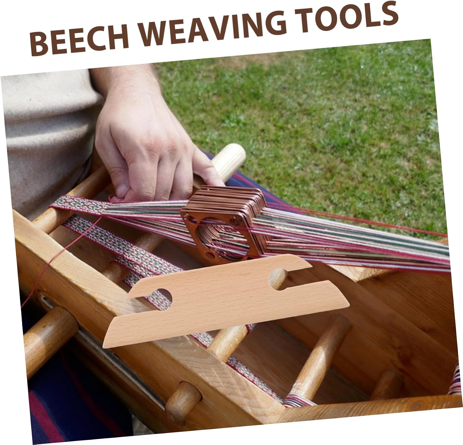 Wooden Knitting Shuttle for Beginners DIY Crafts Loom Tool
